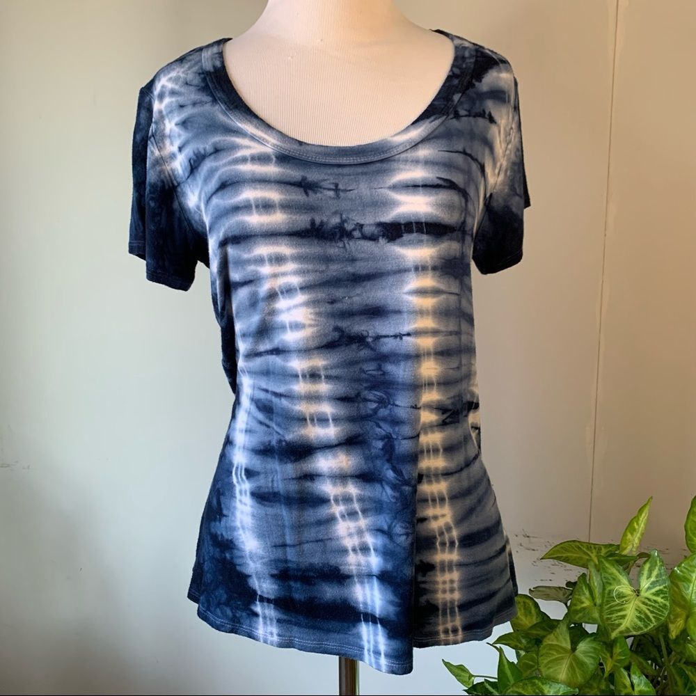 Navy Blue Tie Dye Super Soft Tee S/M